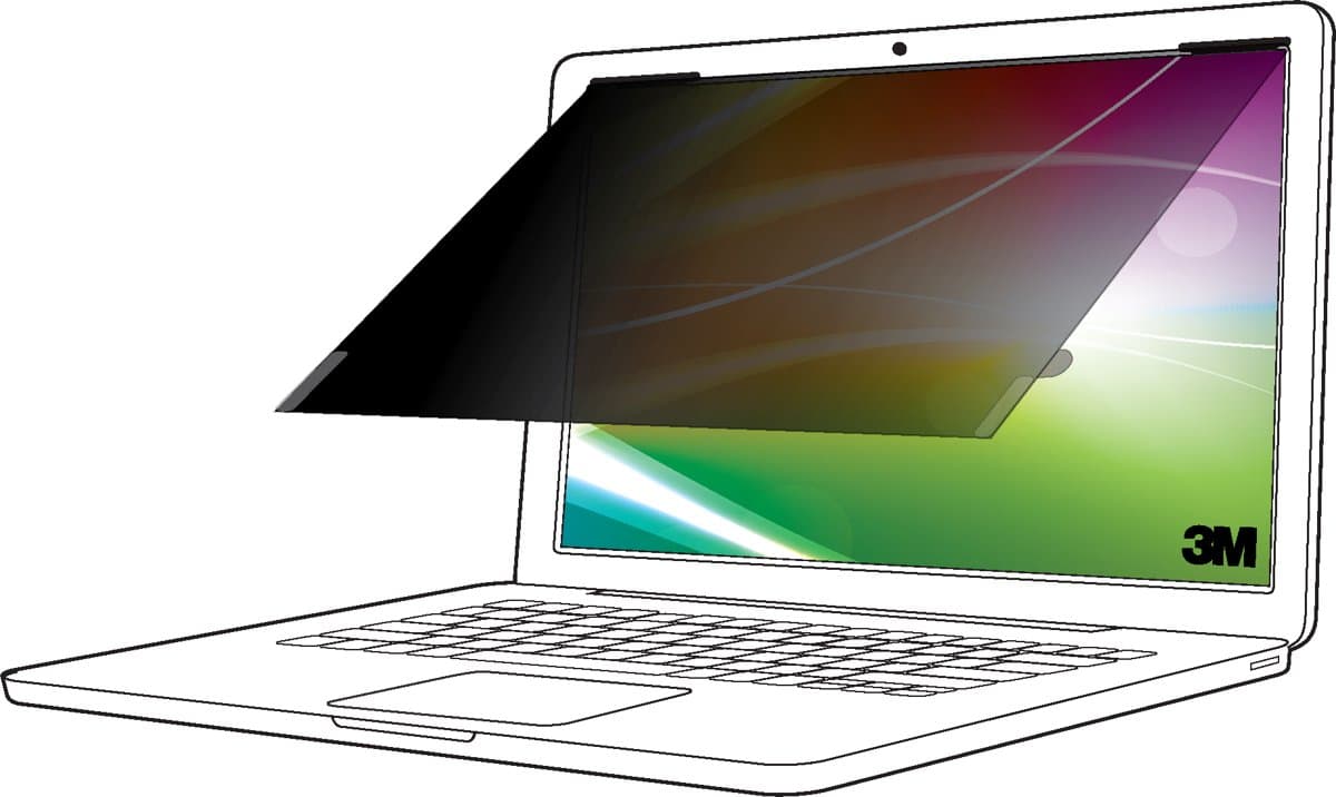 3M Bright Screen Privacy Filter, 13.3in Laptop, 16:9, 85% Transmission