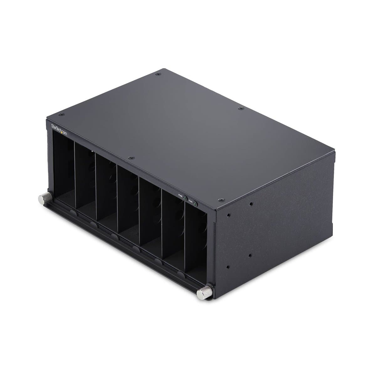 StarTech 7-Slot Media Converter Chassis, 100–240V AC, 48V 4.2A, Rackmount, TAA