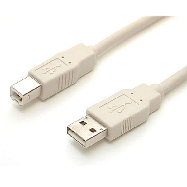 StarTech 10 ft USB 2.0 A-to-B Cable, Male/Male, Beige, Lifetime Warranty