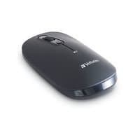 Verbatim Multi-Device Wireless Optical Mouse, Rechargeable, Bluetooth 5.0, Black