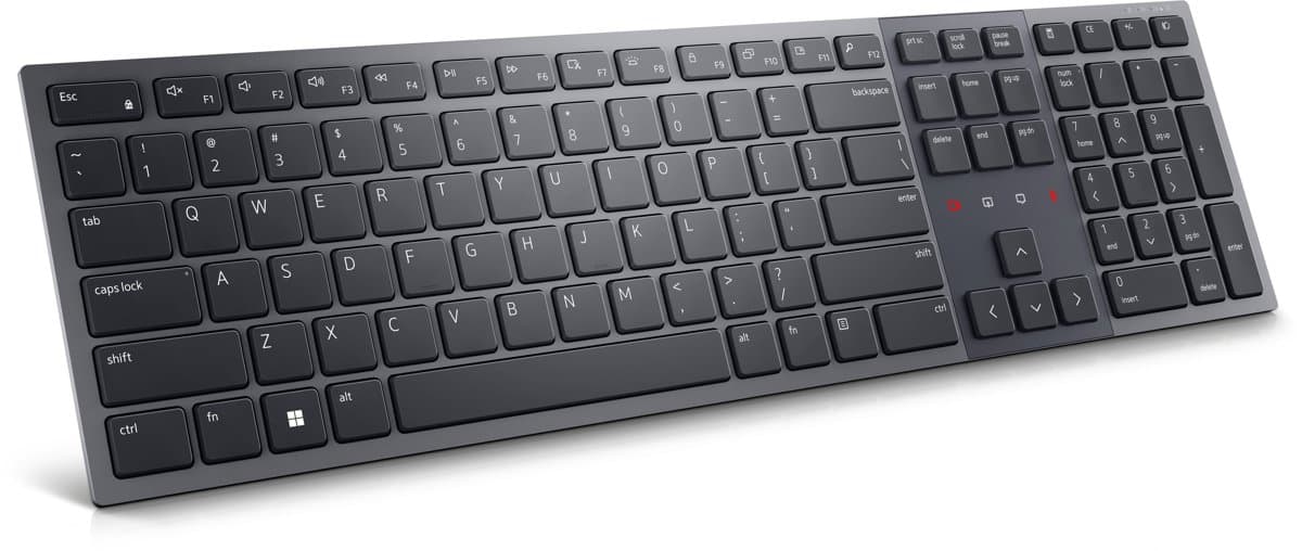Dell KB900 Full-Size Wireless Keyboard, 100% Layout, RF Wireless, Black
