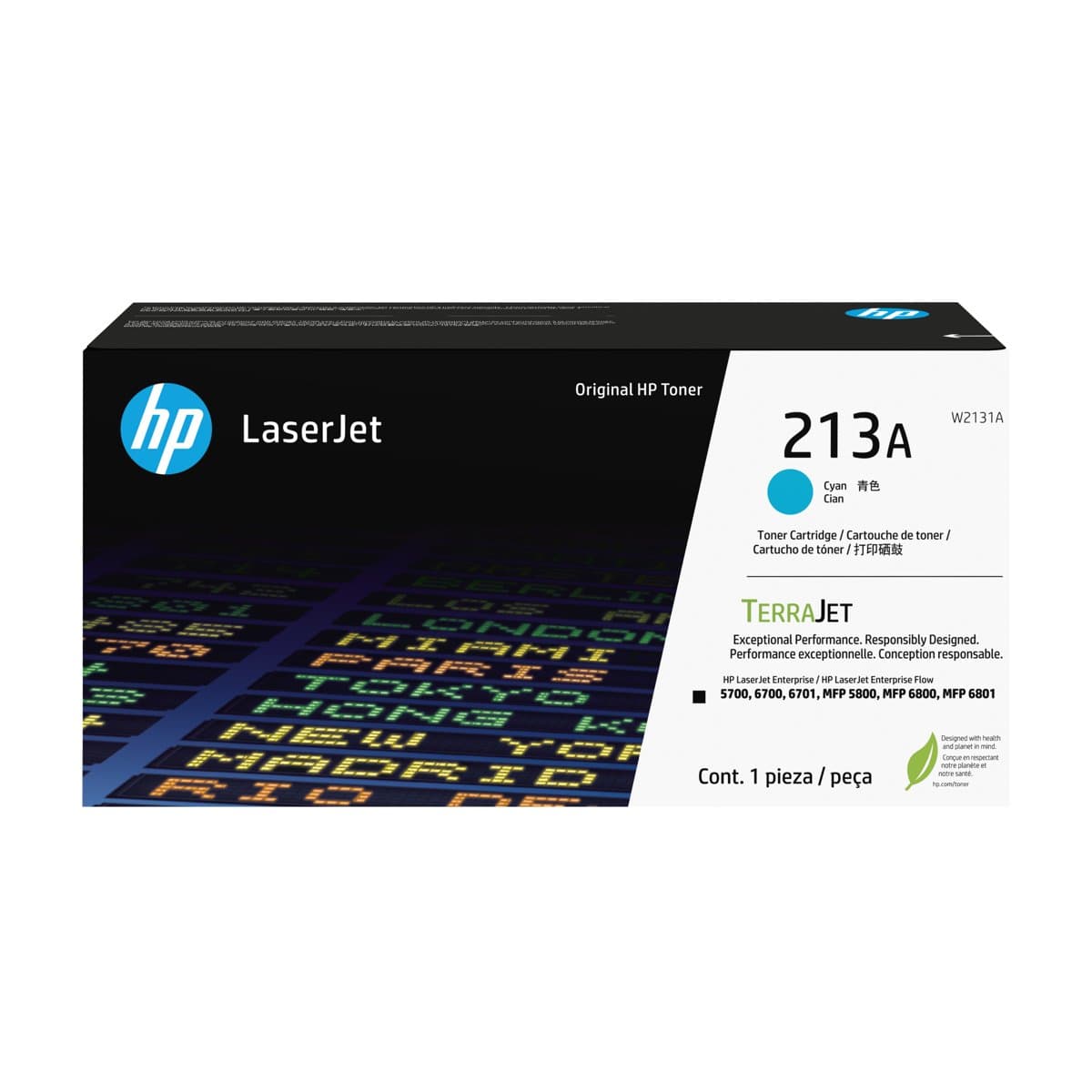 HP 213A Cyan LaserJet Toner Cartridge, Original, 3000-Page Yield