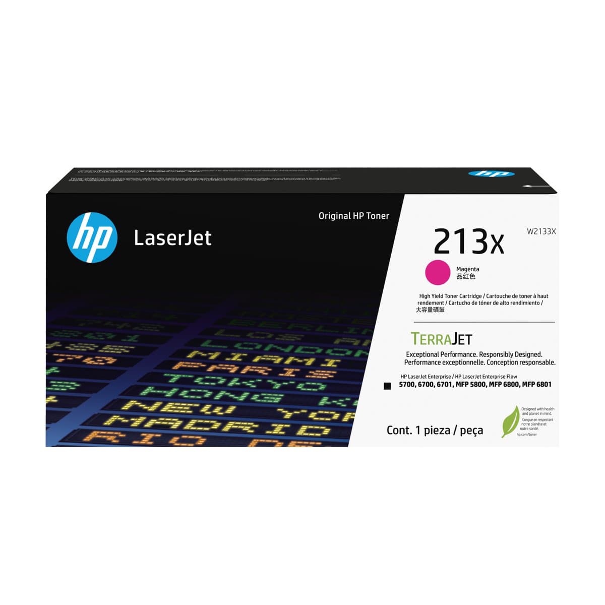 HP 213X Magenta LaserJet Toner Cartridge, 6000 Pages, High Yield