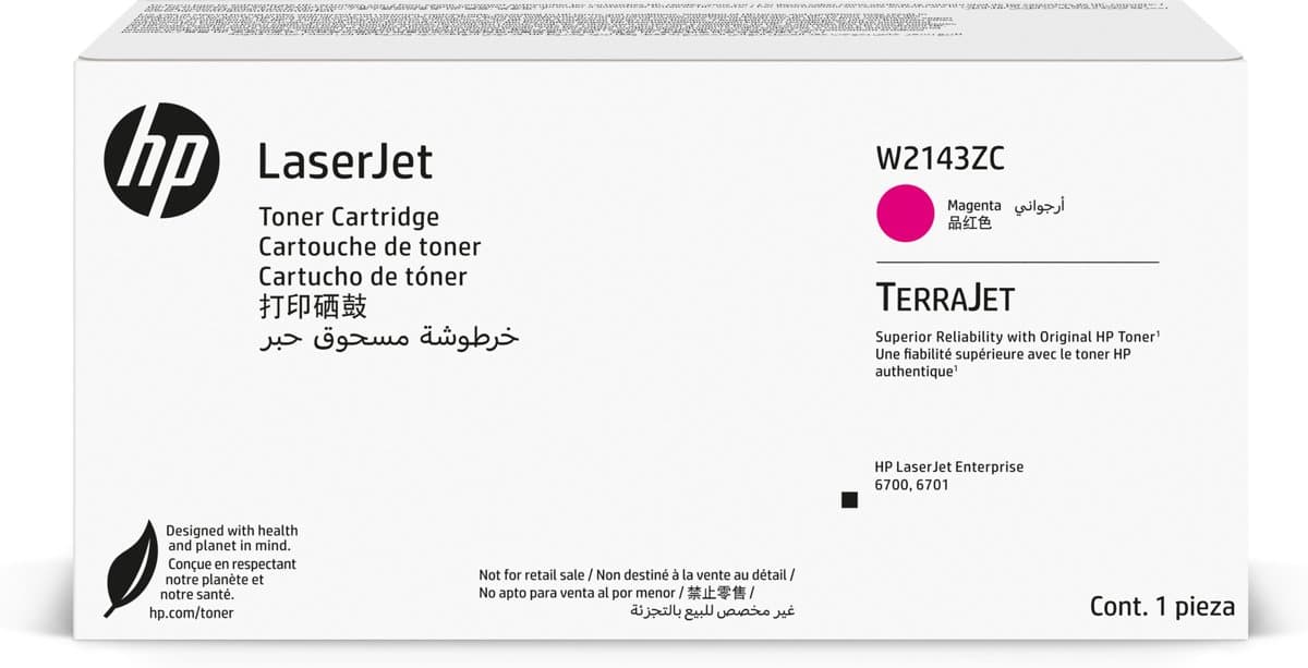HP W2143ZC Magenta Contract Original LaserJet Toner, 26000 Pages