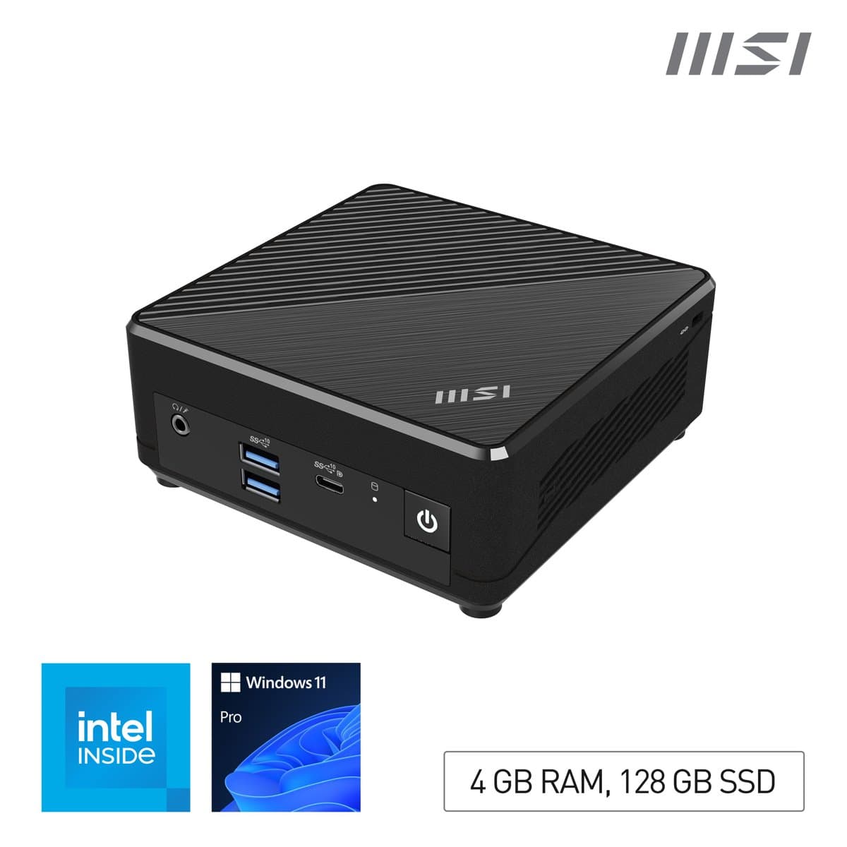 MSI Cubi N ADL, Intel N100, 4GB DDR4, 128GB SSD, Windows 11 Pro