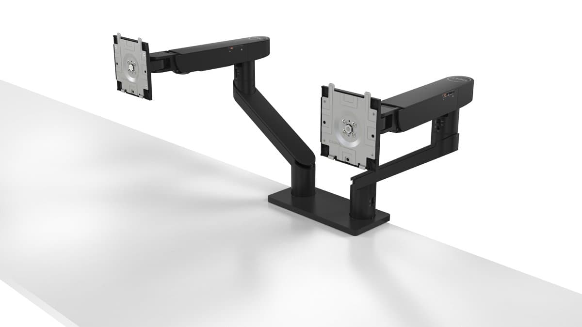 Dell Dual Monitor Arm MDA20, 10 kg capacity, 19–27 in, Height adjustable, Tilt -35–80°