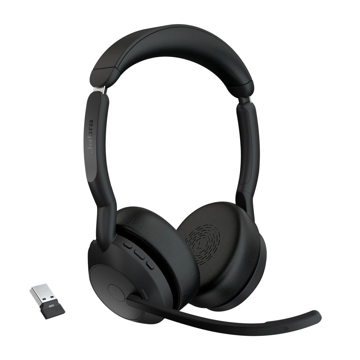 Jabra Evolve2 55 Link380a, Stereo Headset, Wireless, 130g