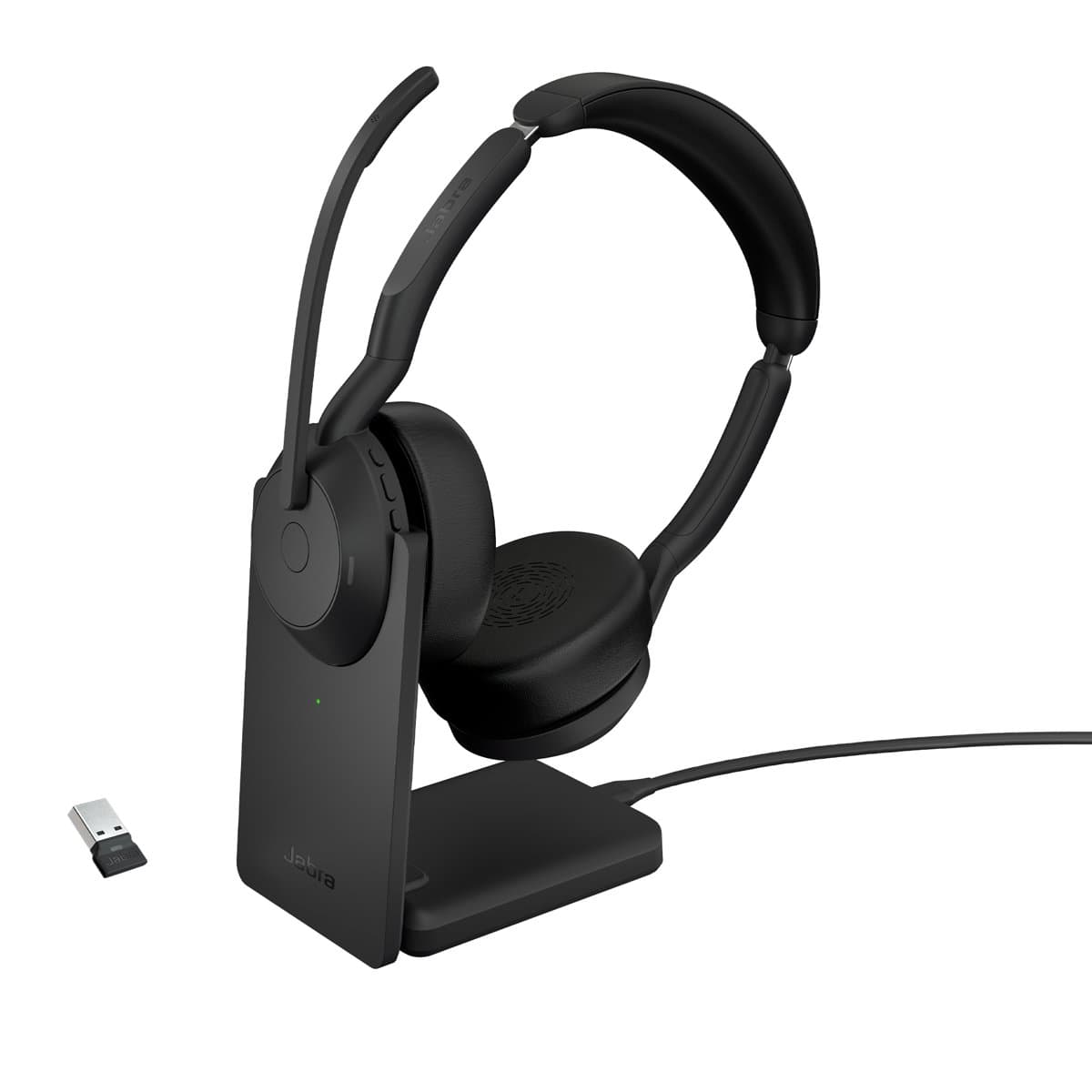 Jabra Evolve2 55 Link380a UC Stereo Headset, Wireless, ANC, 20–20000 Hz, 130 g