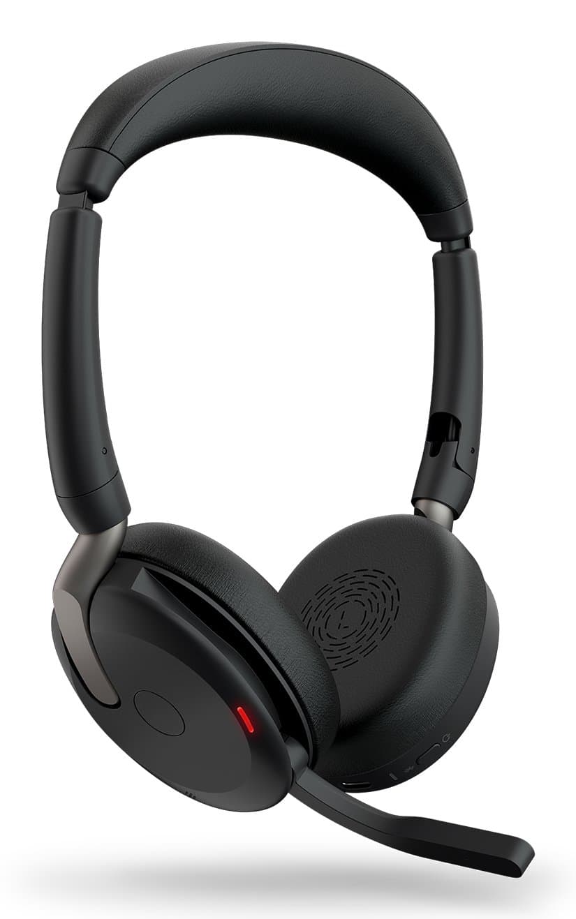 Jabra Evolve2 65 Flex, UC Stereo Headset, Wireless, Hybrid ANC