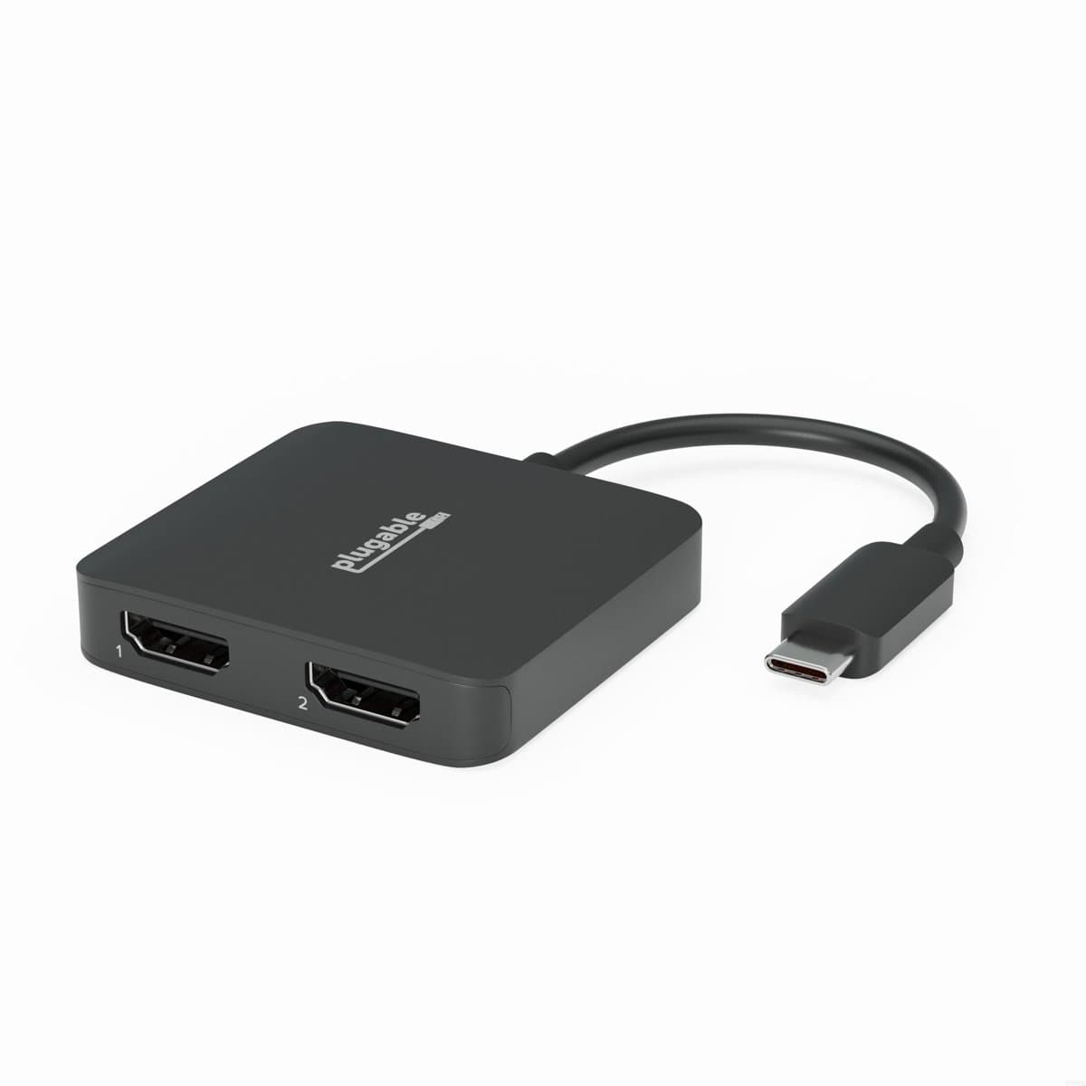 Plugable USB-C Dual 4K HDMI Adapter, 4K 60Hz, 2× HDMI Output, Windows/ChromeOS