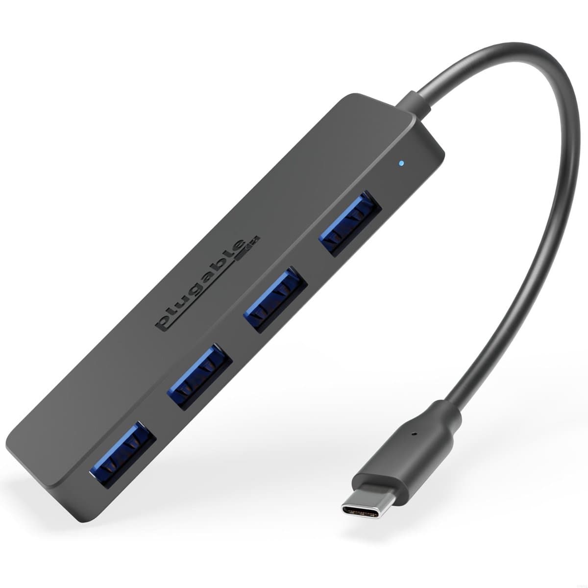 Plugable USB-C 4-Port Hub, USB 3.0 Adapter, 5 Gbps, Type-A Ports