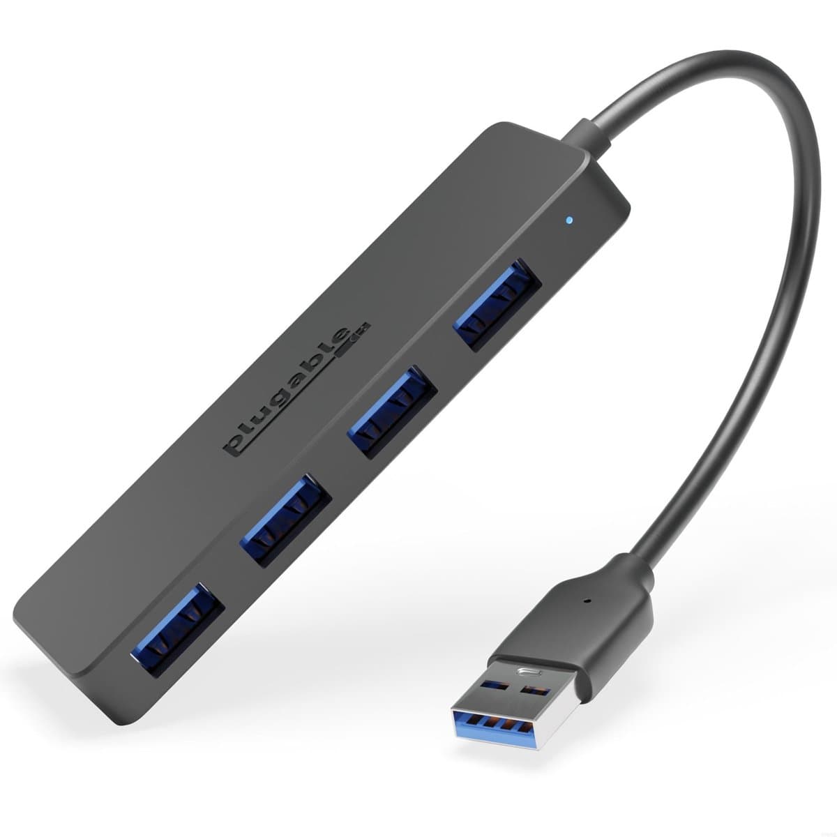 Plugable USB 3.0 4-Port Hub, 5 Gbps, Bus-Powered