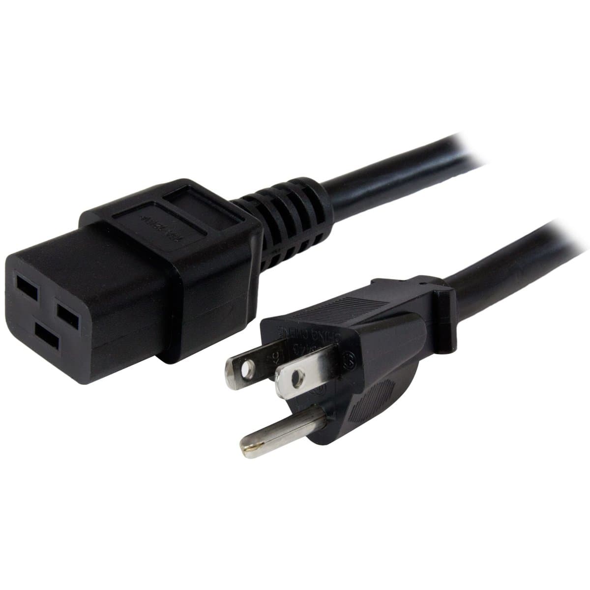 StarTech 10ft NEMA 5-15P to C19 Power Extension Cord, 15A 125V, 14AWG