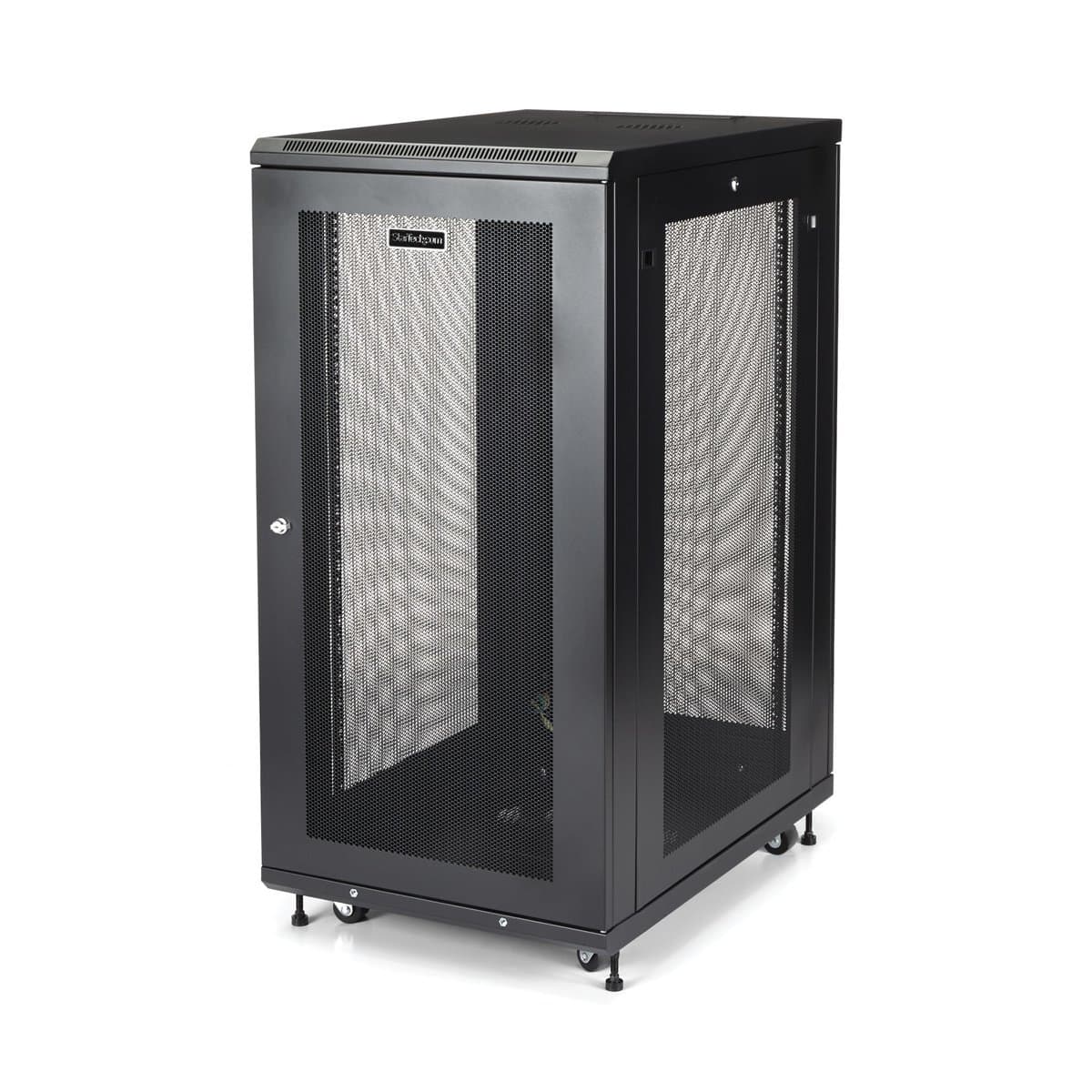 StarTech 24U Server Rack Cabinet, 19" Mount, 450 kg, Key Lock, Casters