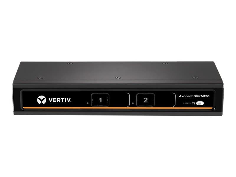 Vertiv Avocent SVKM 120, 2-Port KVM, USB Keyboard/Mouse, USB A Console