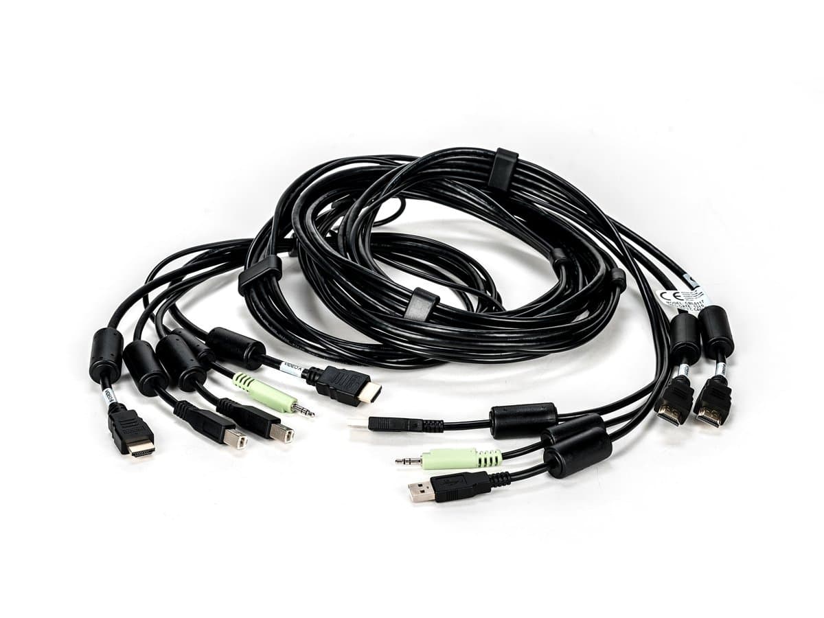 Vertiv Avocent CBL0117 KVM Cable, 10 ft, 2x HDMI, 2x USB, 3.5mm