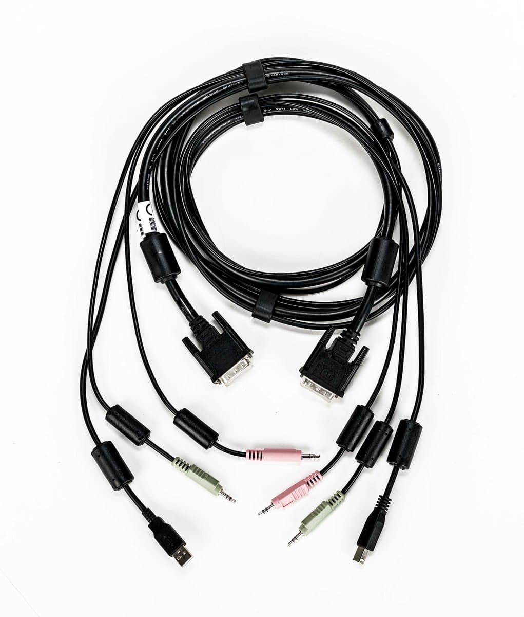 Vertiv Avocent CBL0118 KVM Cable, 6ft, 1 DVI-I, 1 USB, 2 Audio
