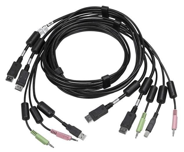 Vertiv Avocent CBL0124 KVM Cable, 6 ft, DisplayPort, 2x USB, Audio