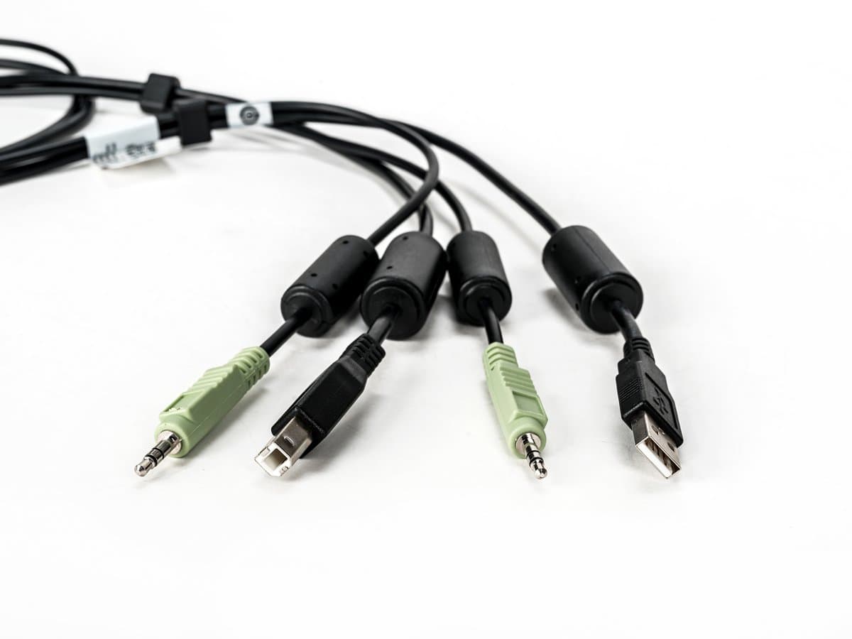 Vertiv Avocent CBL0130, KVM Cable, 6ft, USB, 3.5mm Audio