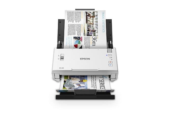 Epson DS-410, Color Document Scanner, 600 DPI, 26 ppm, 50-Sheet ADF