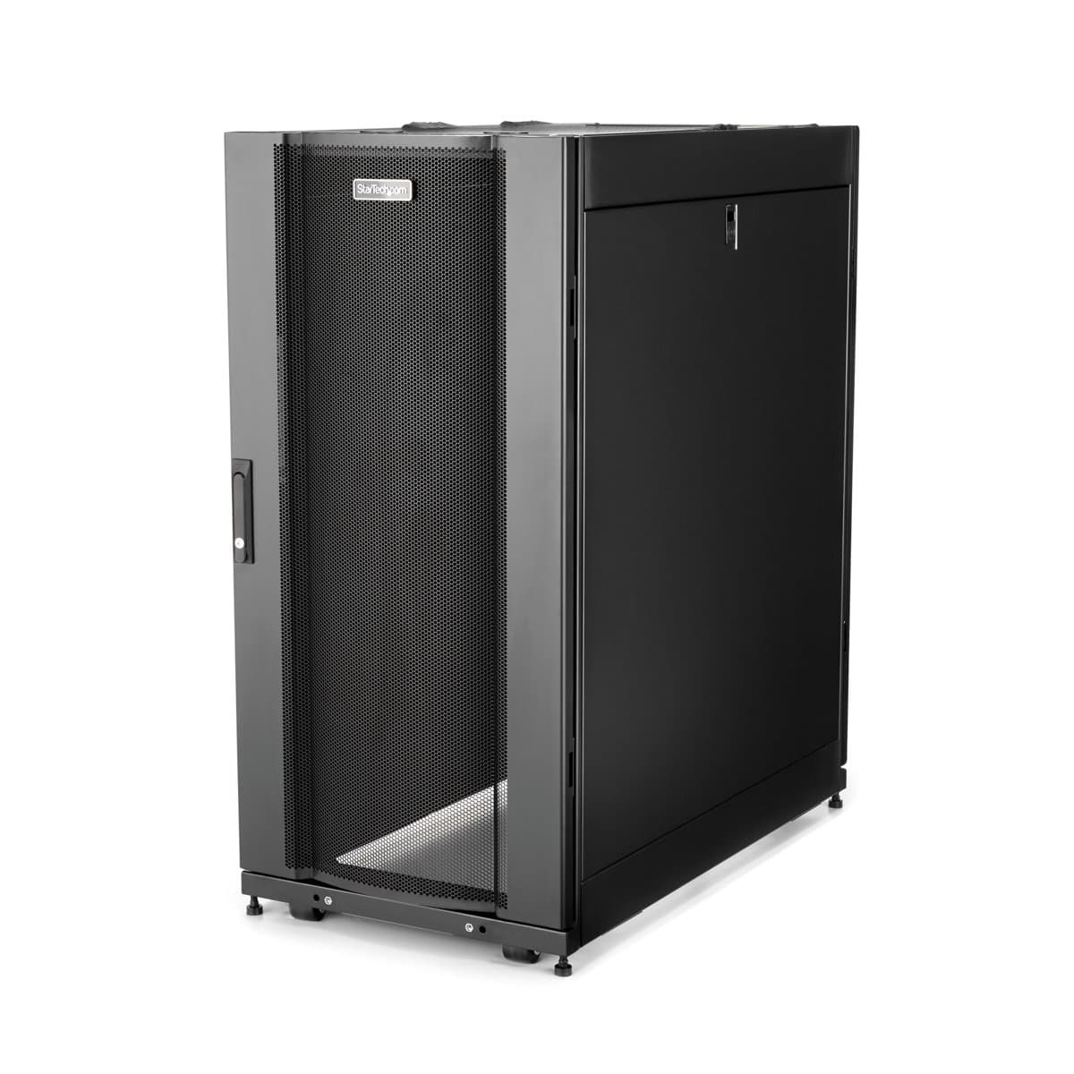 StarTech 25U 4-Post Server Rack Cabinet, 1500kg Capacity, 19" Rails, Key Lock