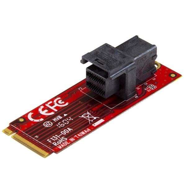 StarTech U.2 to M.2 NVMe Adapter Card, PCIe 3.0 x4, 2.5" Form Factor, Red