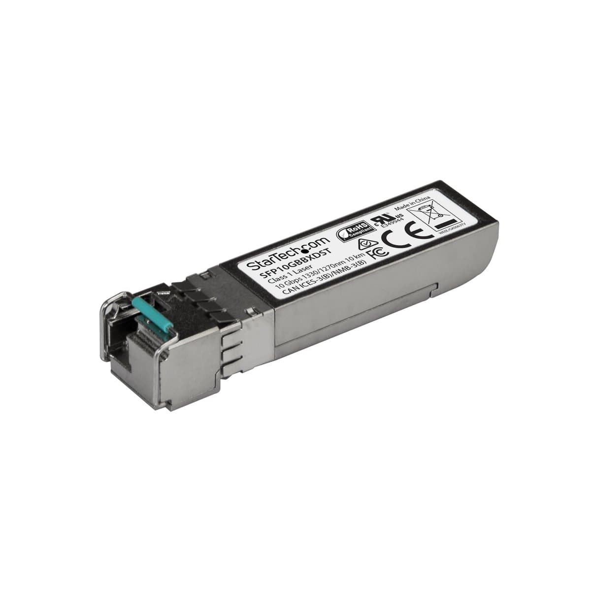 StarTech 10GBASE-BX SFP+ Transceiver Module, 10 Gbps, Single Mode Fiber, LC, 10 km