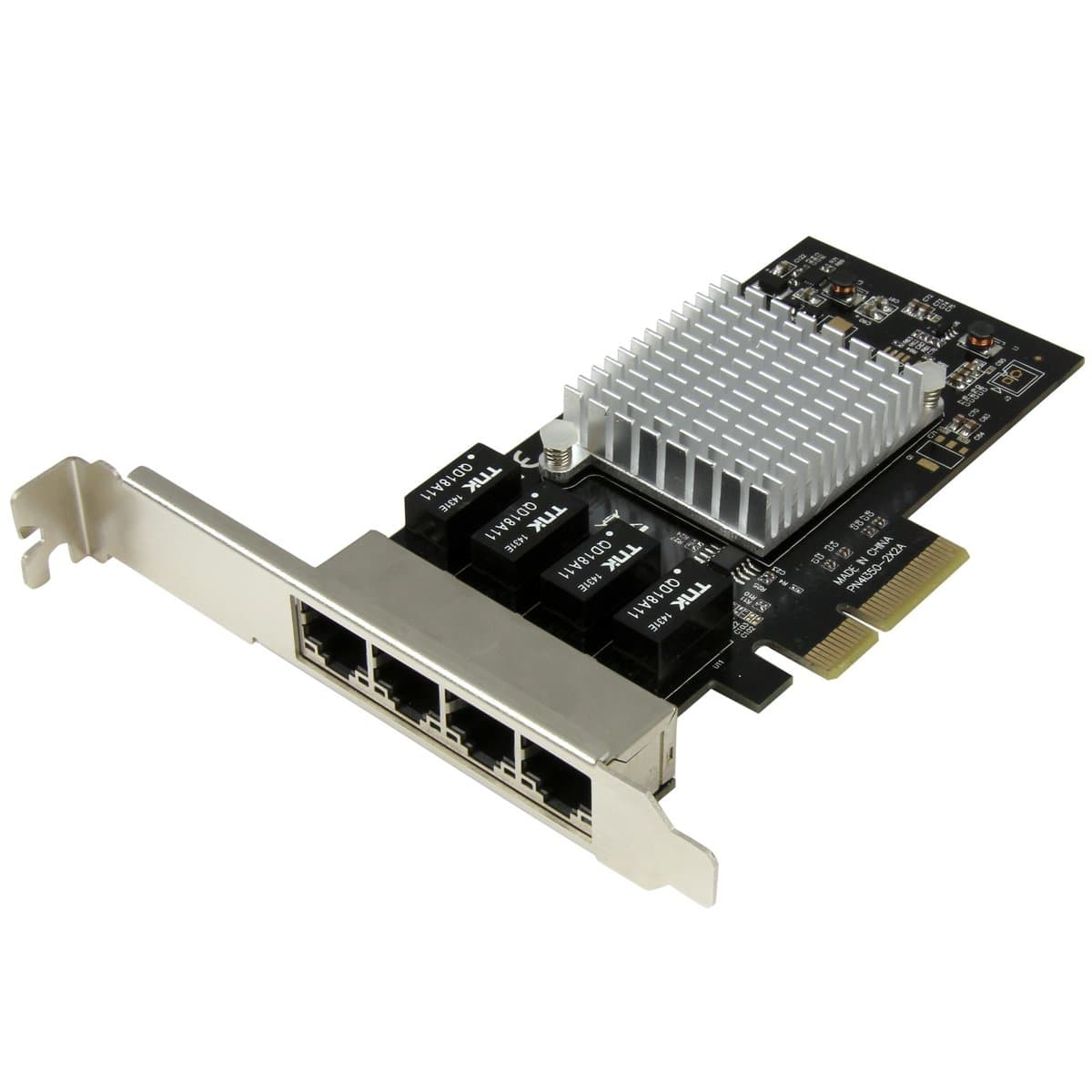 StarTech 4-Port Gigabit Ethernet PCIe Network Card, Intel I350, 1000 Mbps, IEEE 802.3ad