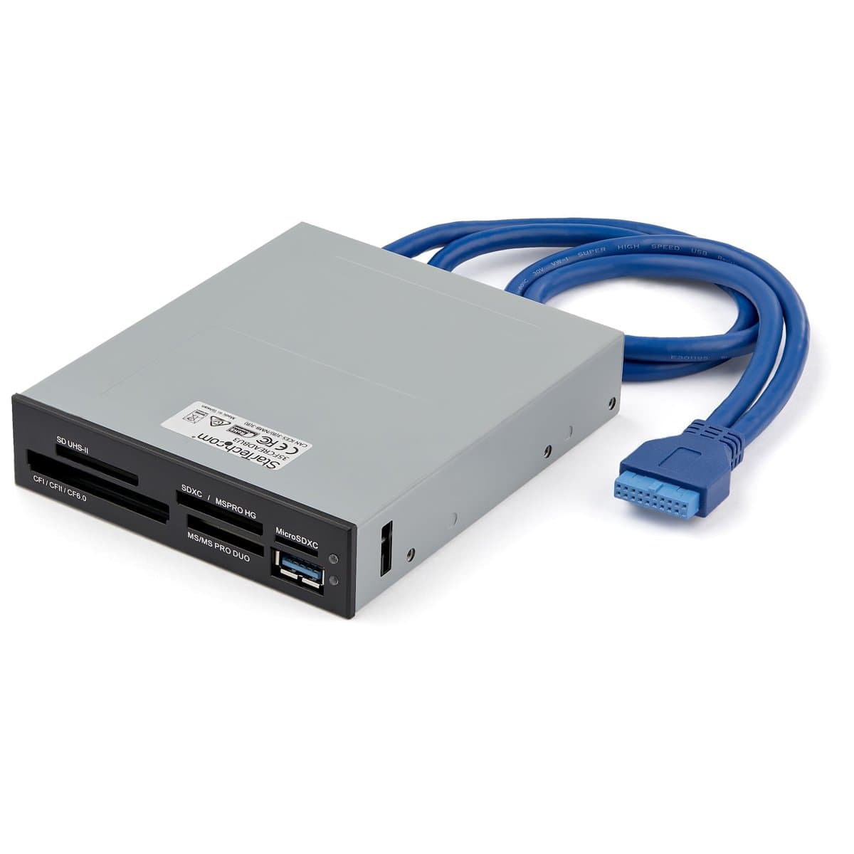 StarTech USB 3.0 Multi-Card Reader, UHS-II, 5 Gbps, Motherboard Header