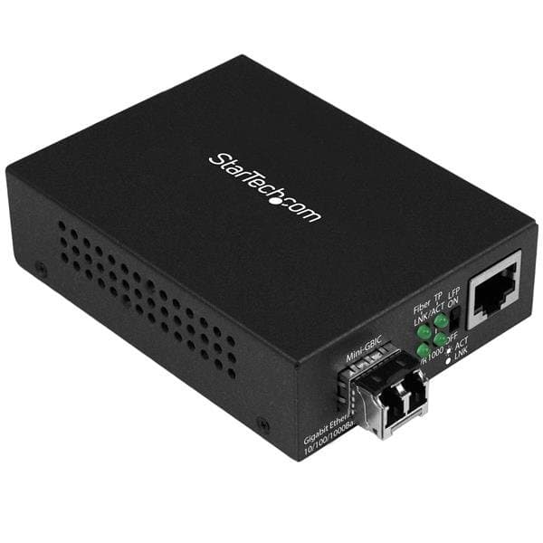 StarTech Gigabit Ethernet to LC Fiber Media Converter, Multi-Mode, 850 nm, 550 m, TAA
