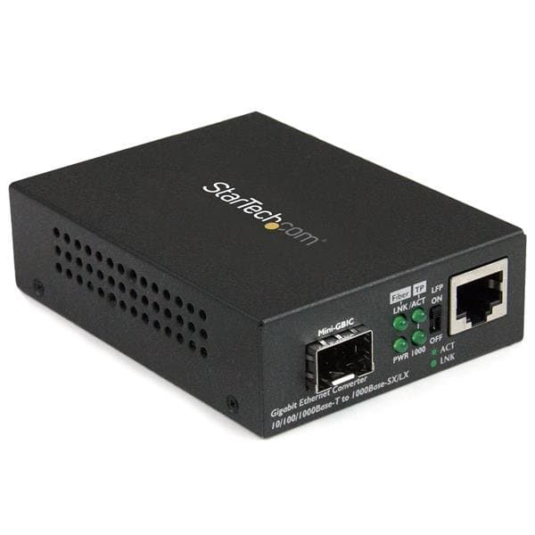 StarTech 1N0680, Gigabit Ethernet Media Converter, RJ45 to SFP, Multi/Single-Mode