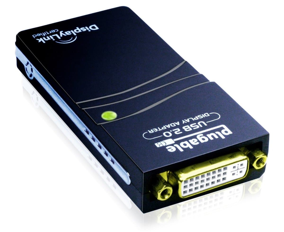 Plugable UGA-165, USB 2.0 Video Adapter, 1920×1080, DVI/VGA/HDMI