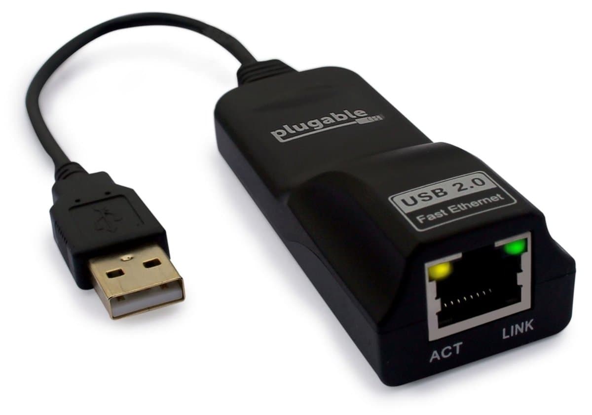 Plugable USB 2.0 to Ethernet Adapter, 10/100 Mbps, Driverless