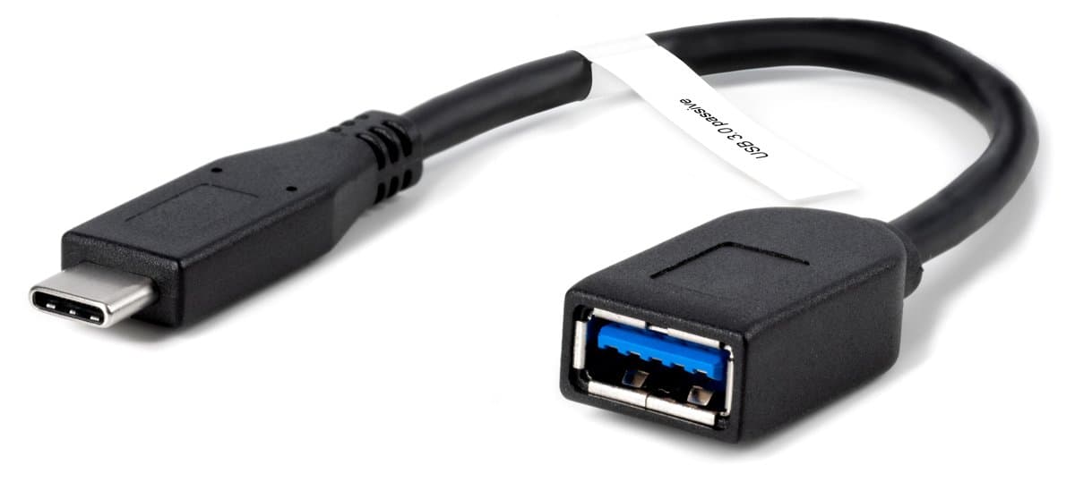 Plugable USBC-AF3 USB-C Adapter Cable, 20cm, USB 3.2 Gen 1, 5Gbps, Gold Contacts