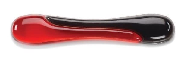 Kensington Duo Gel Wave Keyboard Wrist Rest, Gel Material, Black/Red, Full-Length