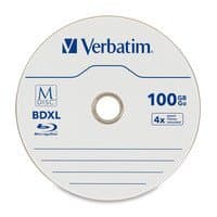 Verbatim M-Disc BDXL, 100GB, 4x Write Speed, 25-Pack, Archival Grade