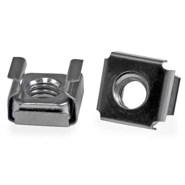 StarTech M6 Cage Nuts, Stainless Steel, 100 Pack, TAA Compliant