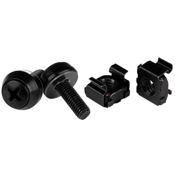 StarTech M5 x 12mm, Mounting Screws & Cage Nuts, 50 Pack, Black
