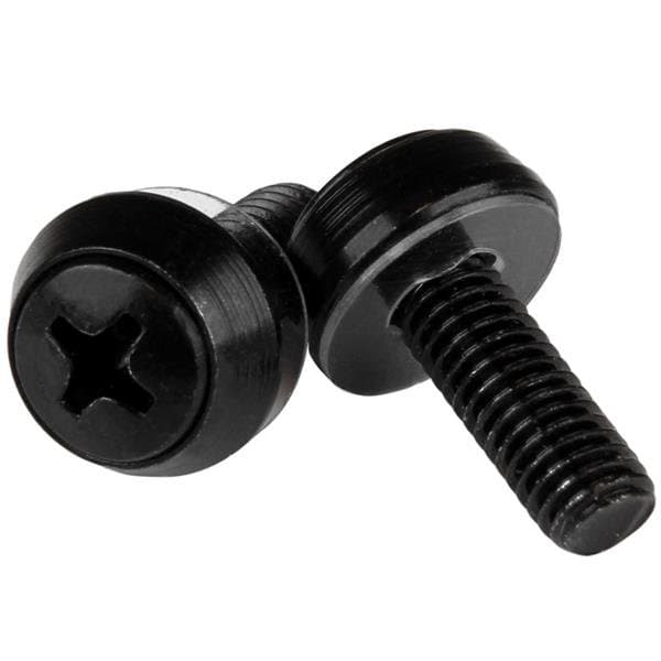StarTech M6 x 12mm, Mounting Screws, 100-Pack, Black Finish