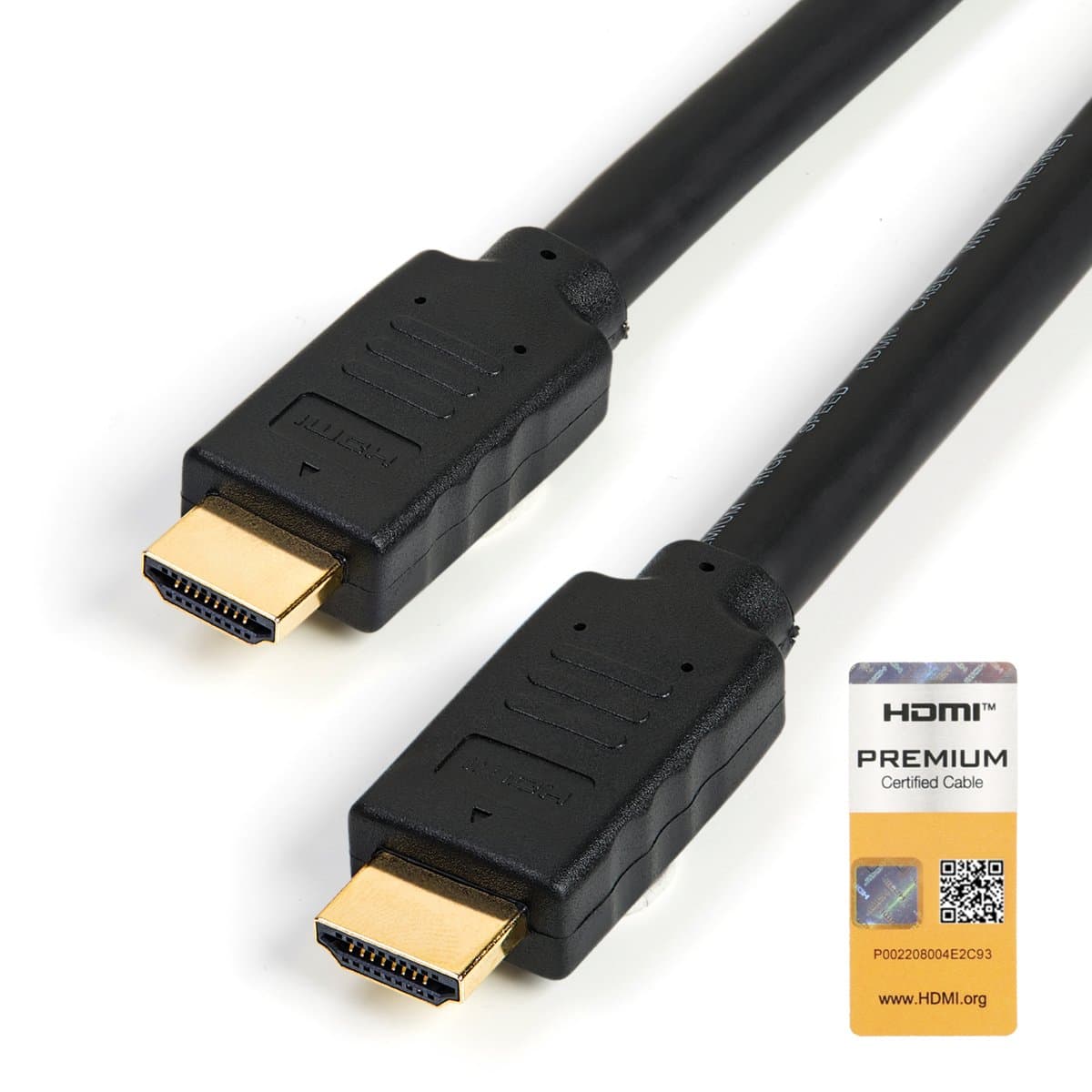 StarTech 15ft Premium Certified HDMI 2.0 Cable, 4K 60Hz, HDR10