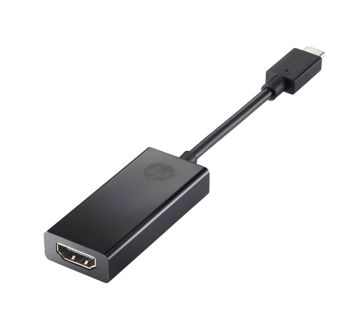 HP USB-C to HDMI 2.0 Adapter, USB Type-C Input, HDMI 2.0 Output, Black