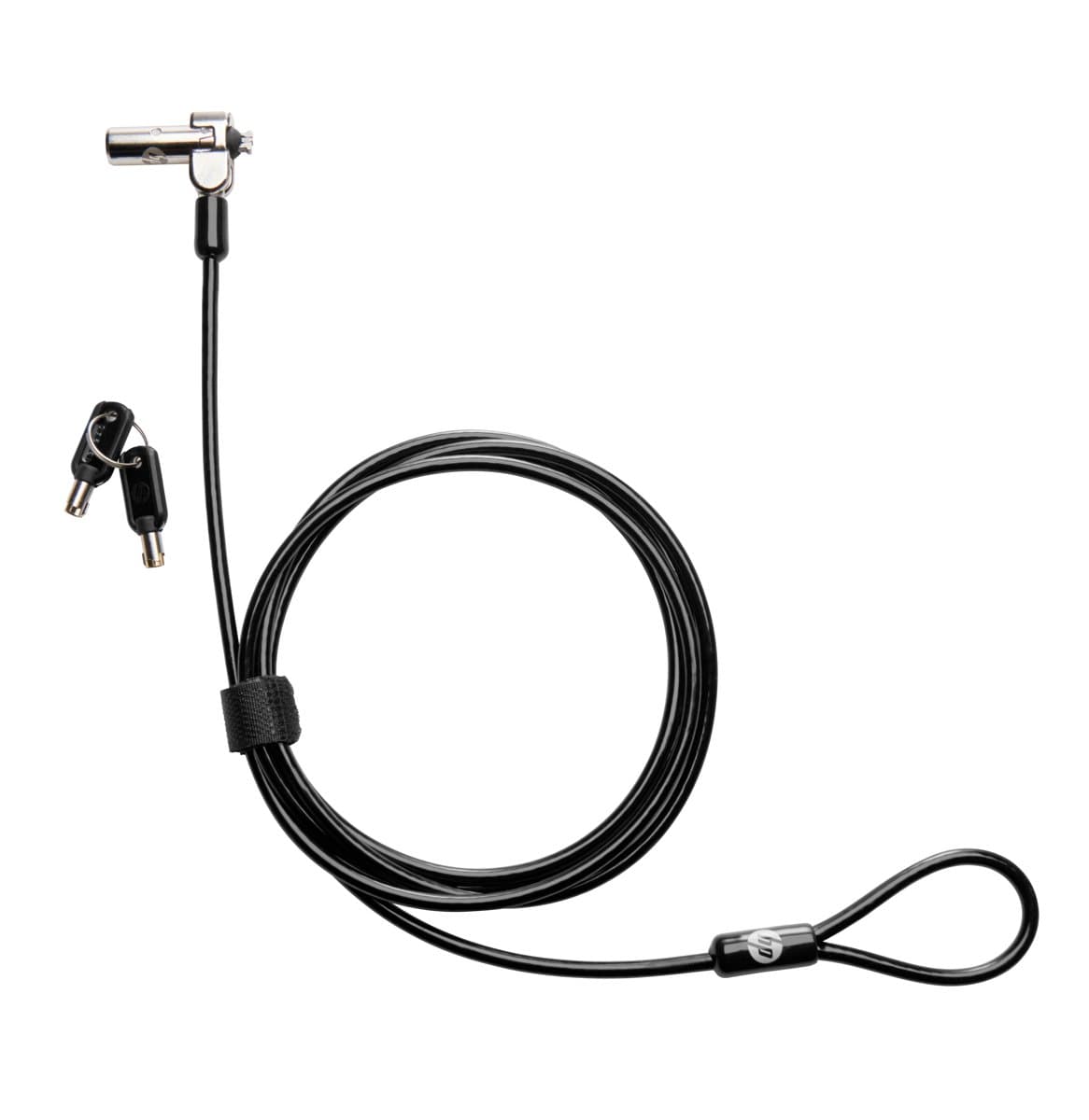 HP Nano Keyed Cable Lock, 1.83 m, Code Lock, Galvanized Steel