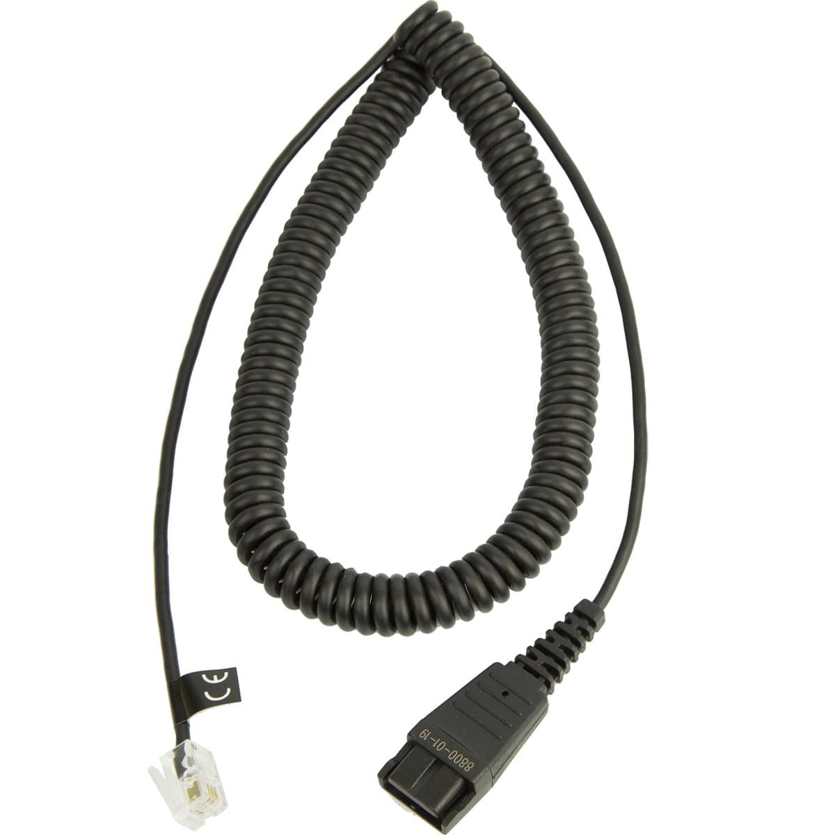 Jabra QD Quick Disconnect Headset Cord, 47k Ohm Resistor, Black