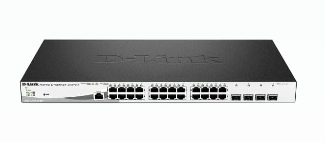 D-Link 28-Port Gigabit PoE+ Smart Managed Switch, 56 Gbps, L2, 1U