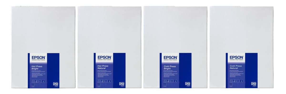 Epson Cold Press Bright 60" Roll, 15m Length, Matt Finish, 305 g/m², 500 µm Thickness