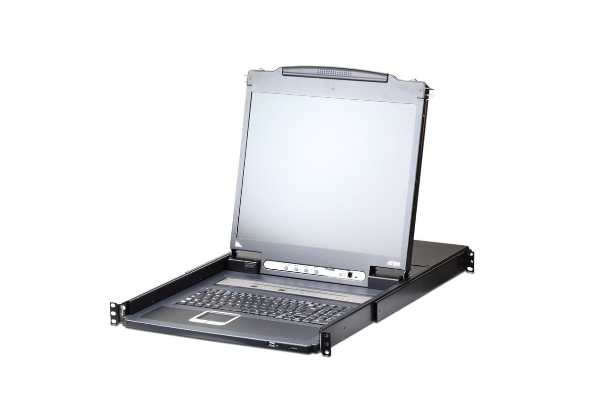 ATEN 16-Port 19in LCD KVM Switch Over IP, USB/PS-2/VGA, Rackmount, Expandable to 256