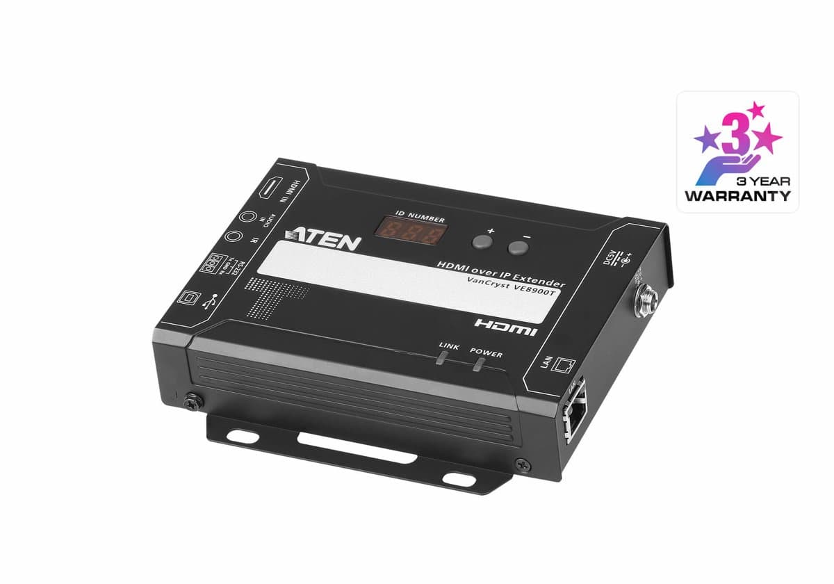 ATEN VE8900T Video over IP Transmitter, 4K, Cat5e/Cat6, 100m Range