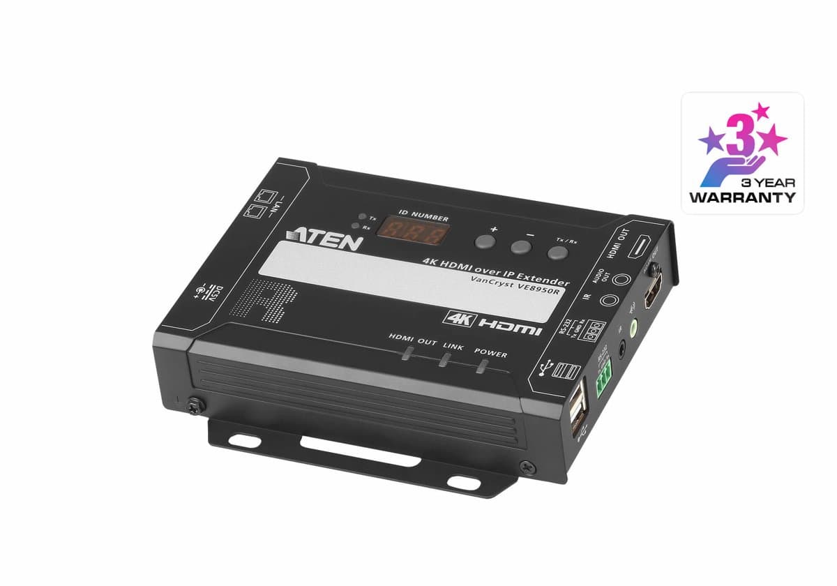 ATEN VE8950R, 4K HDMI Over IP Receiver, 100m, Cat5e/Cat6, HDCP