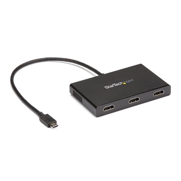 StarTech USB-C to HDMI 3-Port Adapter, Dual 4K 30Hz or Triple 1080p, Thunderbolt 3