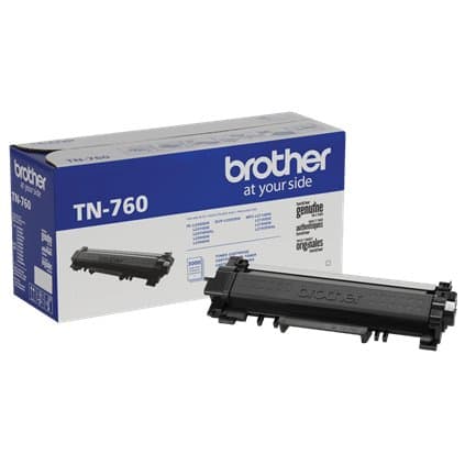 Brother TN760 High-Yield Black Toner Cartridge, 3000-Page Yield